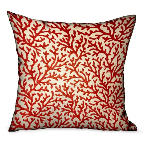 Sweet Trinidad Red Floral Luxury Throw Pillow