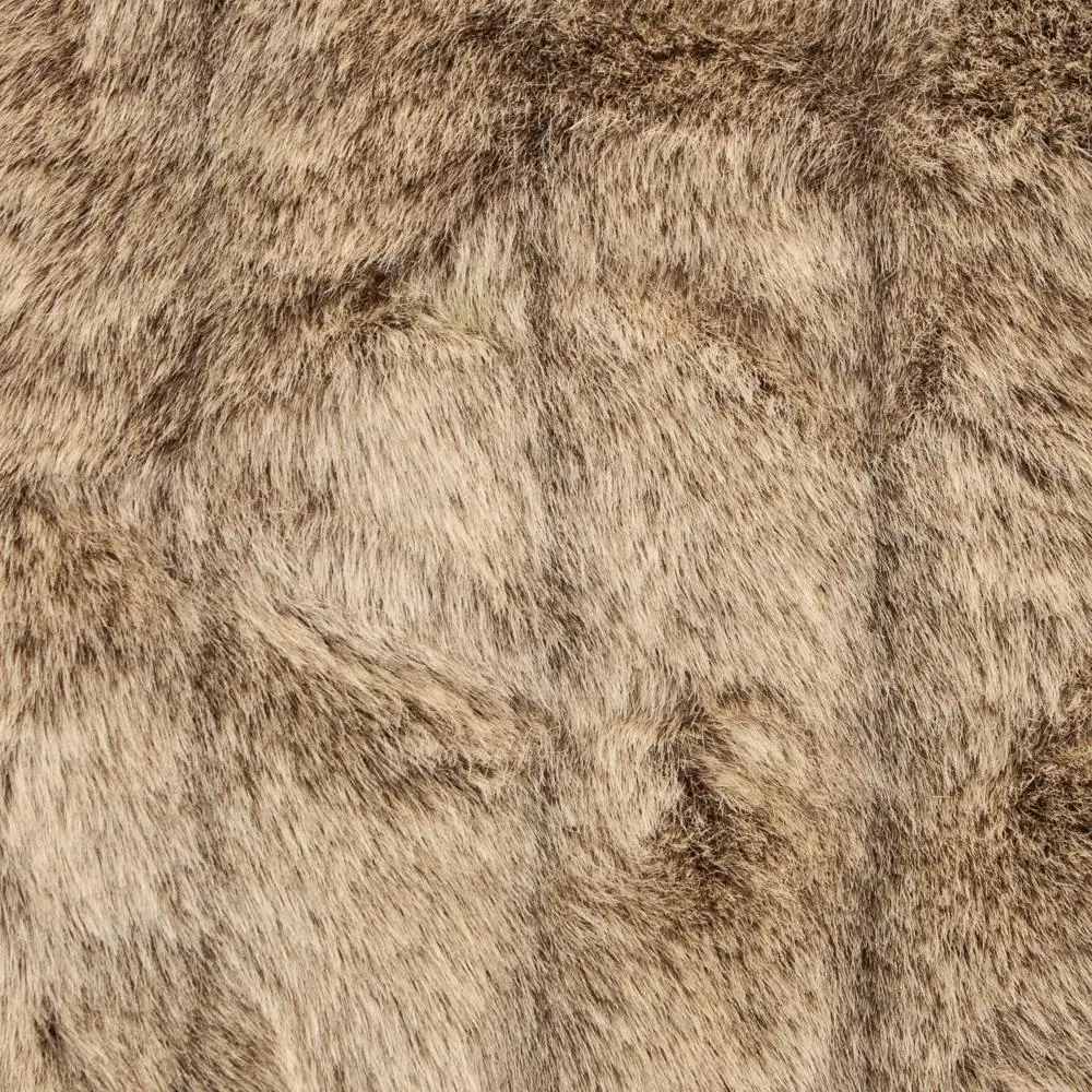 Frost Mink Light Brown Faux Fur Luxury Throw - Image 3