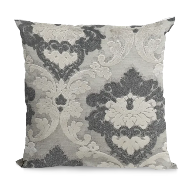 Leilani Fleurs Luxury Throw Pillow in Blue and Beige Tones