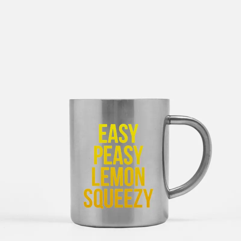 Easy Peasy Lemon Squeezy Gold & Silver Mug - Image 2