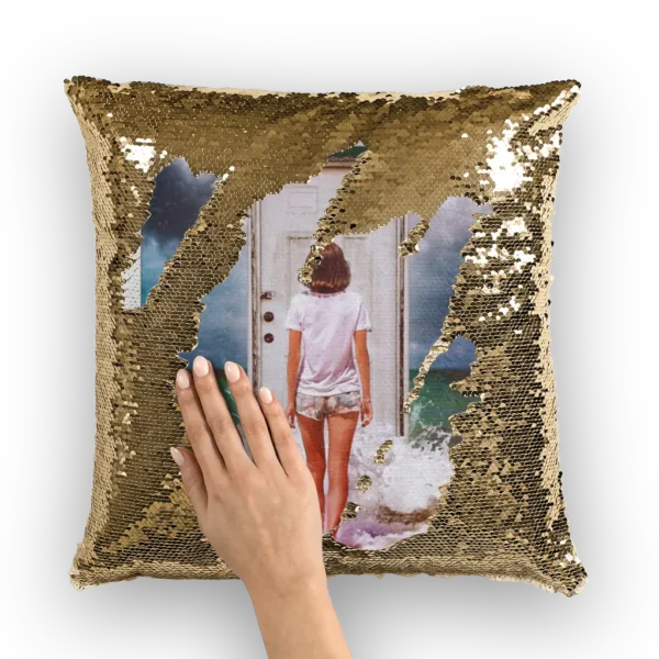 The Door Sequin Cushion Cover
